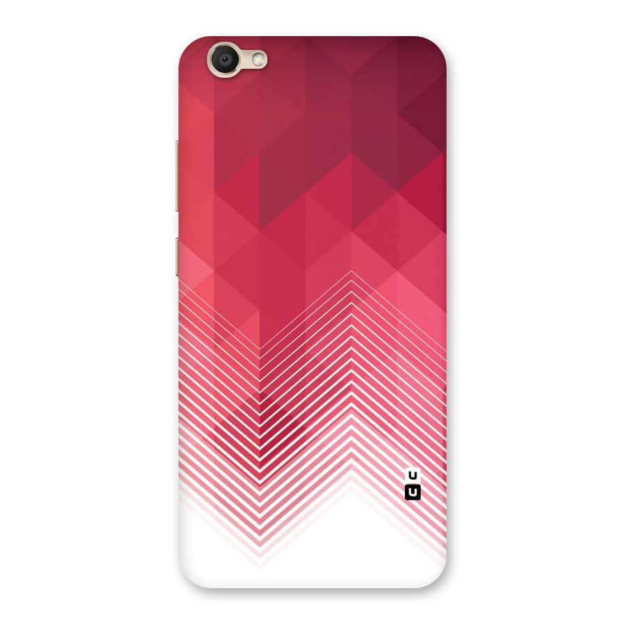 Red Chevron Abstract Back Case for Vivo V5