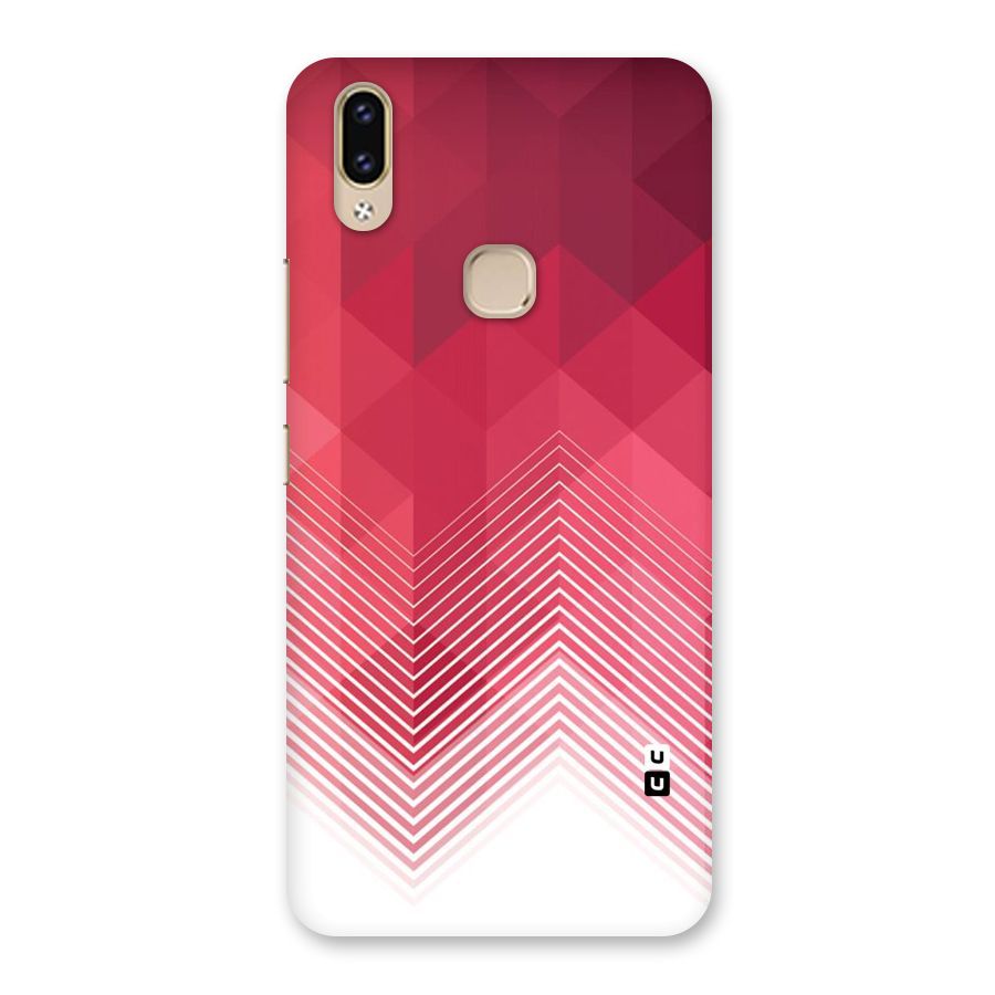 Red Chevron Abstract Back Case for Vivo V9 Youth