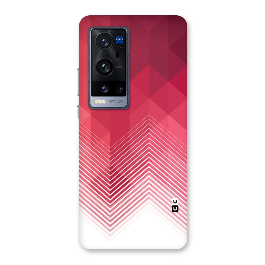 Red Chevron Abstract Back Case for Vivo X60 Pro Plus