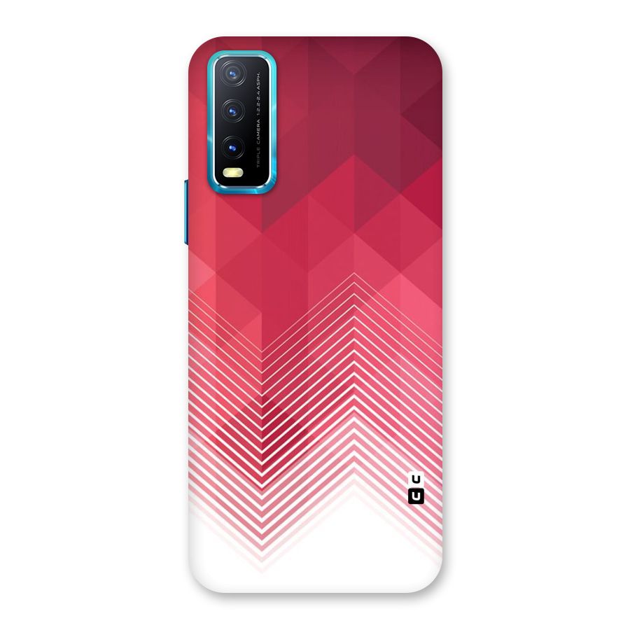 Red Chevron Abstract Back Case for Vivo Y20G