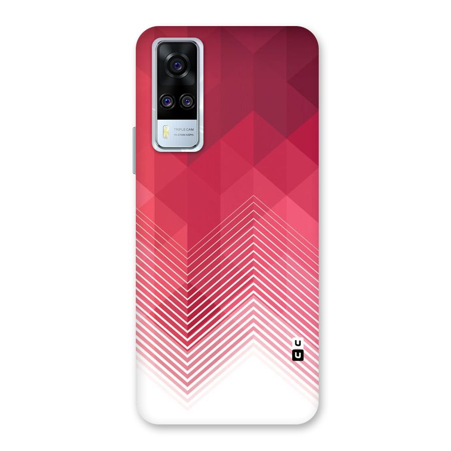 Red Chevron Abstract Back Case for Vivo Y31