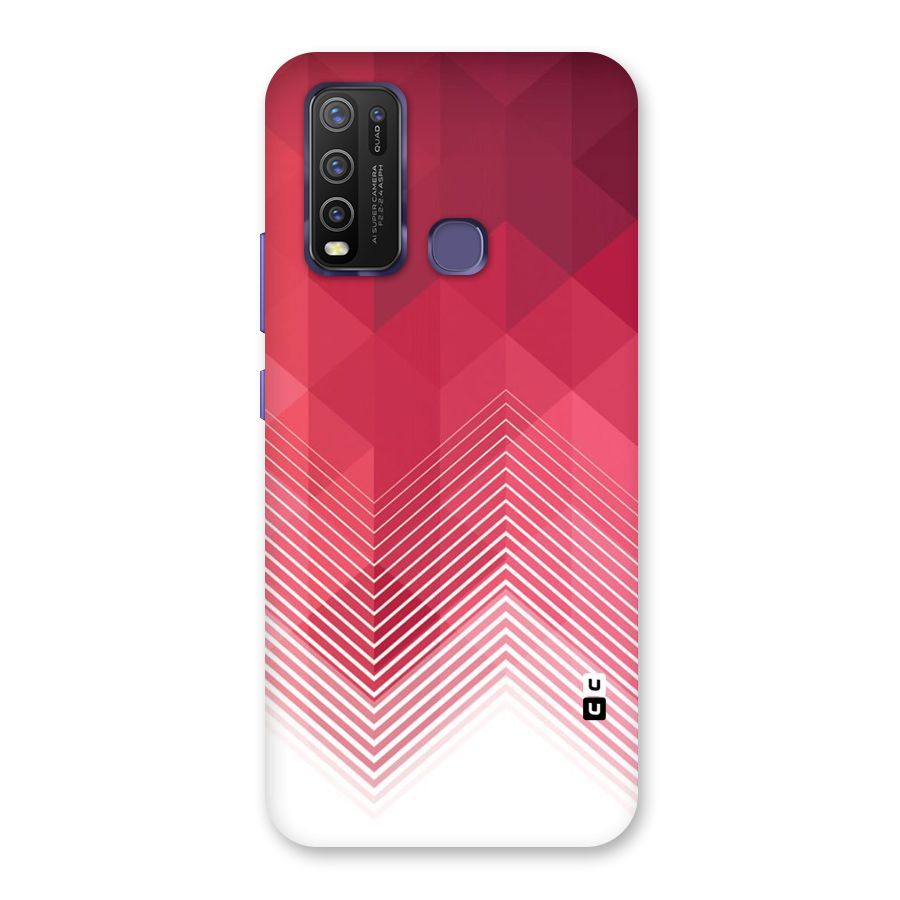 Red Chevron Abstract Back Case for Vivo Y50