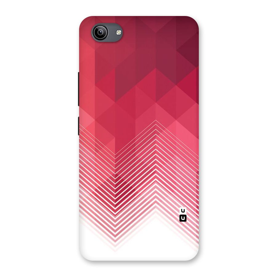 Red Chevron Abstract Back Case for Vivo Y81i