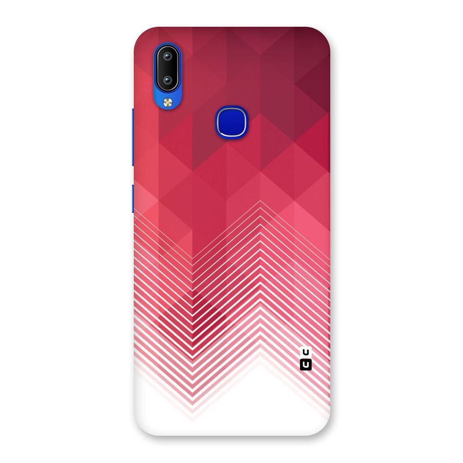 Red Chevron Abstract Back Case for Vivo Y91