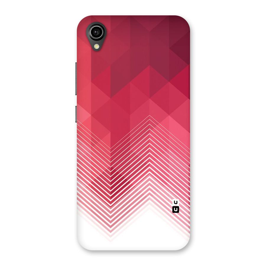 Red Chevron Abstract Back Case for Vivo Y91i
