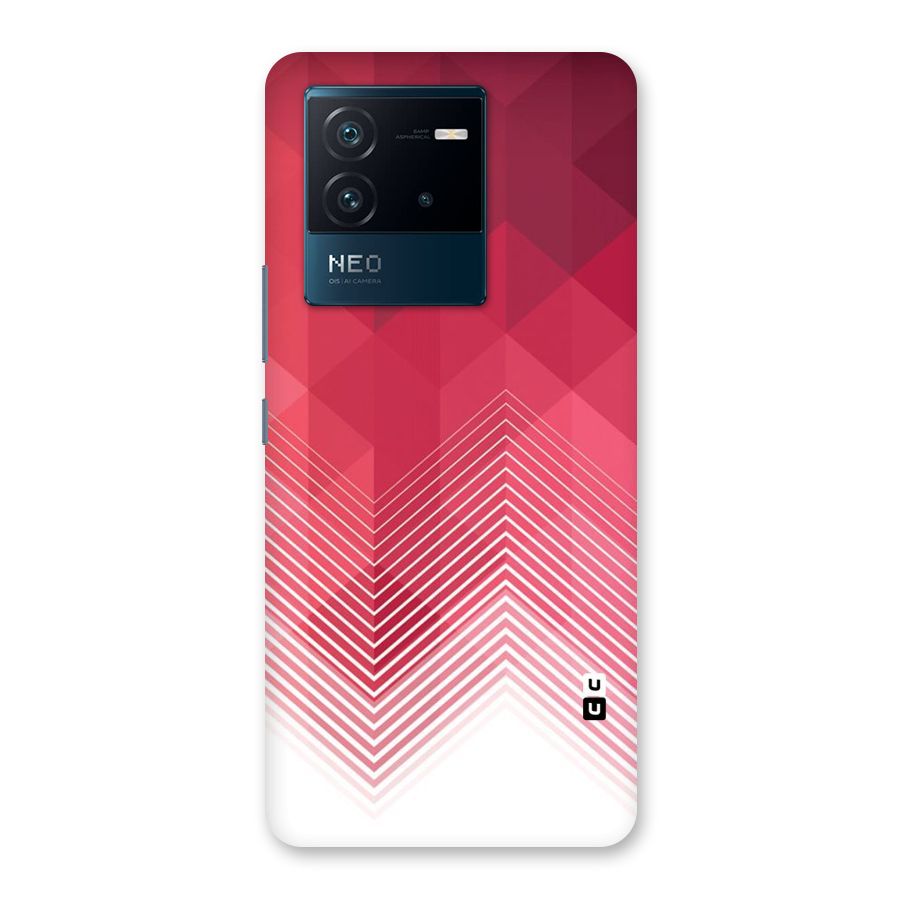 Red Chevron Abstract Back Case for Vivo iQOO Neo 6 5G