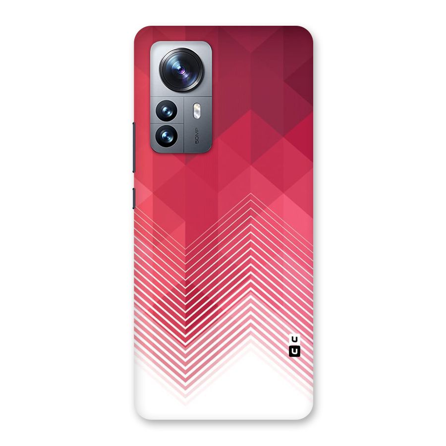 Red Chevron Abstract Back Case for Xiaomi 12 Pro