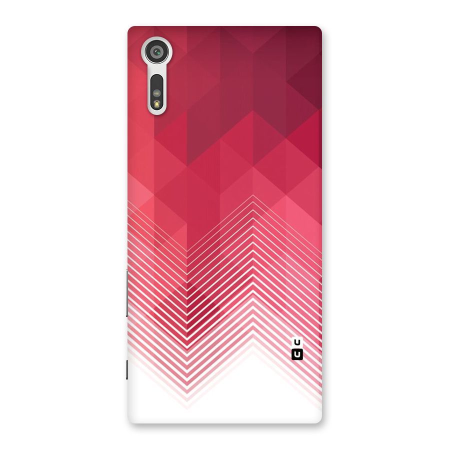 Red Chevron Abstract Back Case for Xperia XZ