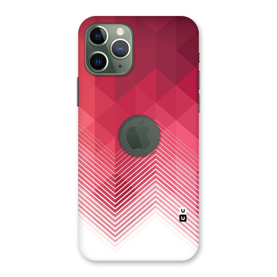 Red Chevron Abstract Back Case for iPhone 11 Pro Logo  Cut