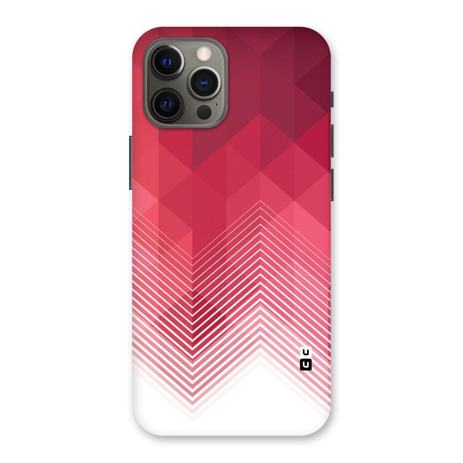 Red Chevron Abstract Back Case for iPhone 12 Pro Max