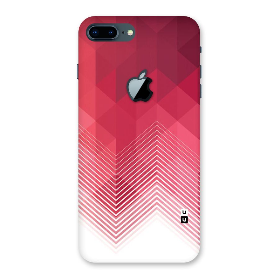 Red Chevron Abstract Back Case for iPhone 7 Plus Apple Cut