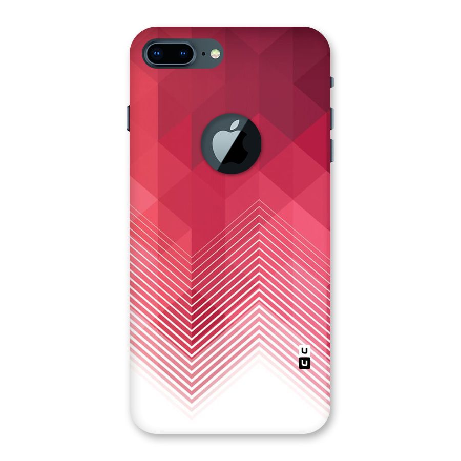 Red Chevron Abstract Back Case for iPhone 7 Plus Logo Cut
