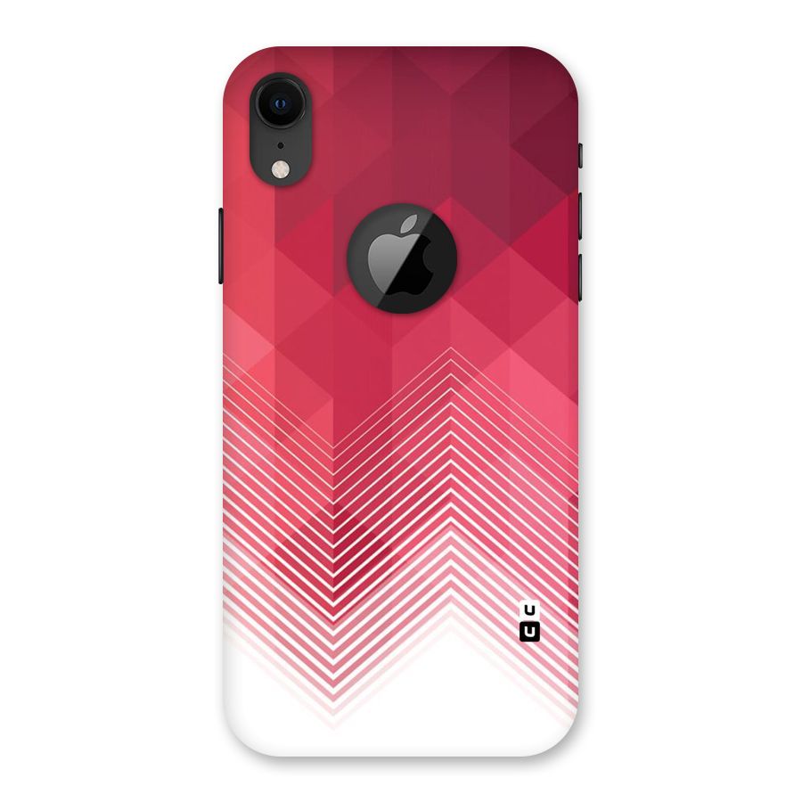 Red Chevron Abstract Back Case for iPhone XR Logo Cut