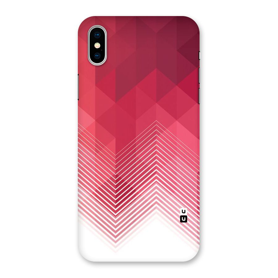 Red Chevron Abstract Back Case for iPhone XS