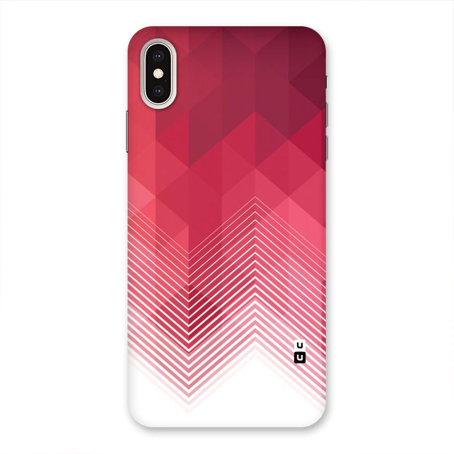Red Chevron Abstract Back Case for iPhone XS Max