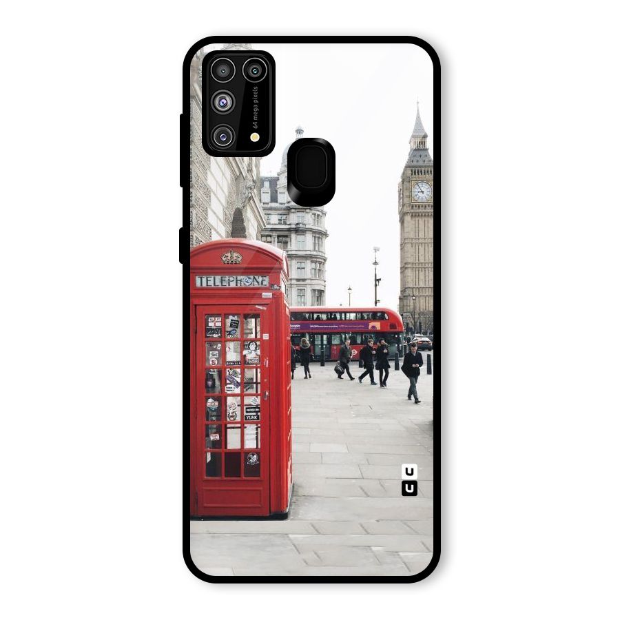 Red City Glass Back Case for Galaxy M31