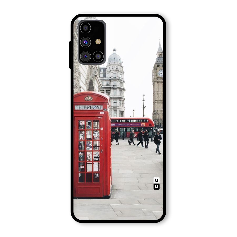 Red City Glass Back Case for Galaxy M31s