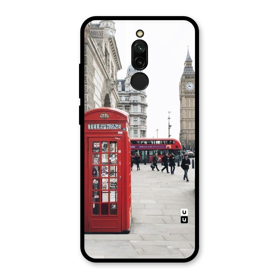 Red City Glass Back Case for Redmi 8