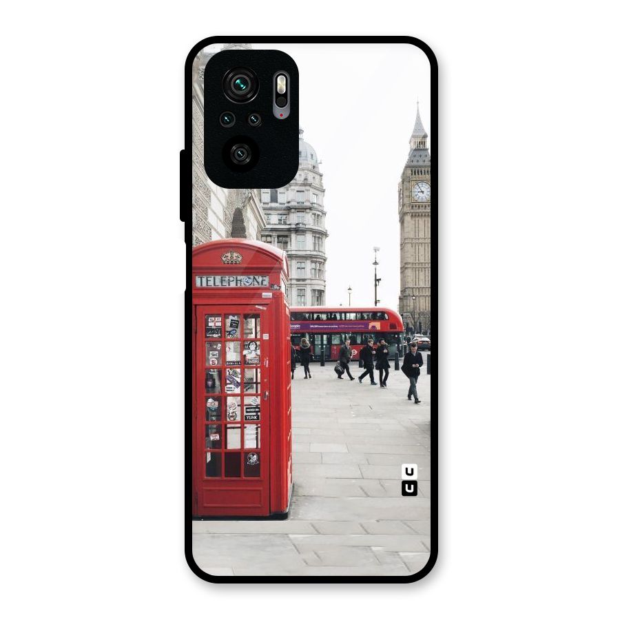 Red City Glass Back Case for Redmi Note 10S