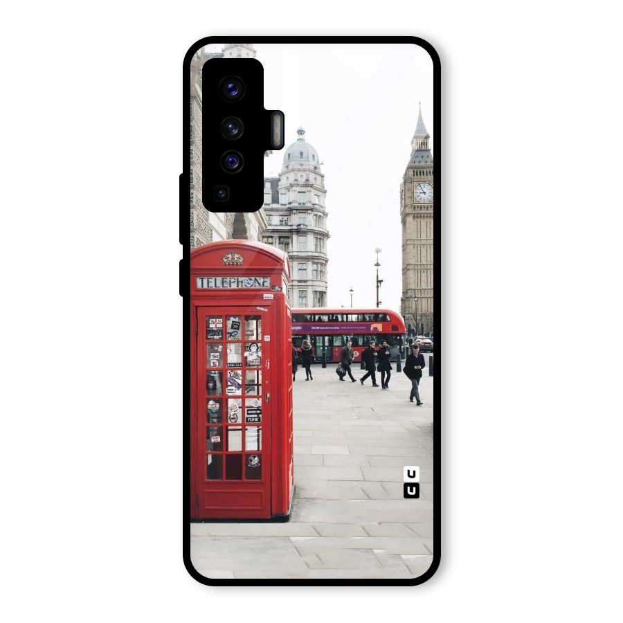 Red City Glass Back Case for Vivo X50