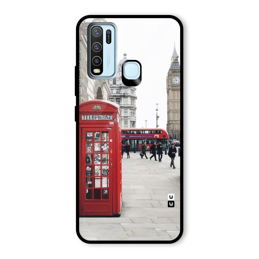 Red City Glass Back Case for Vivo Y30