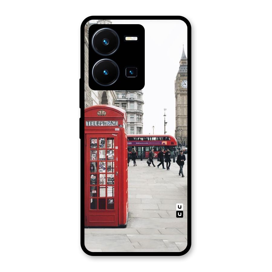 Red City Glass Back Case for Vivo Y35
