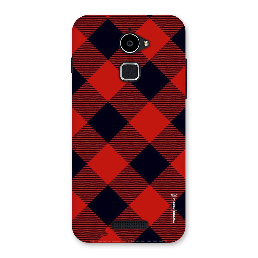 Red Diagonal Check Back Case for Coolpad Note 3 Lite