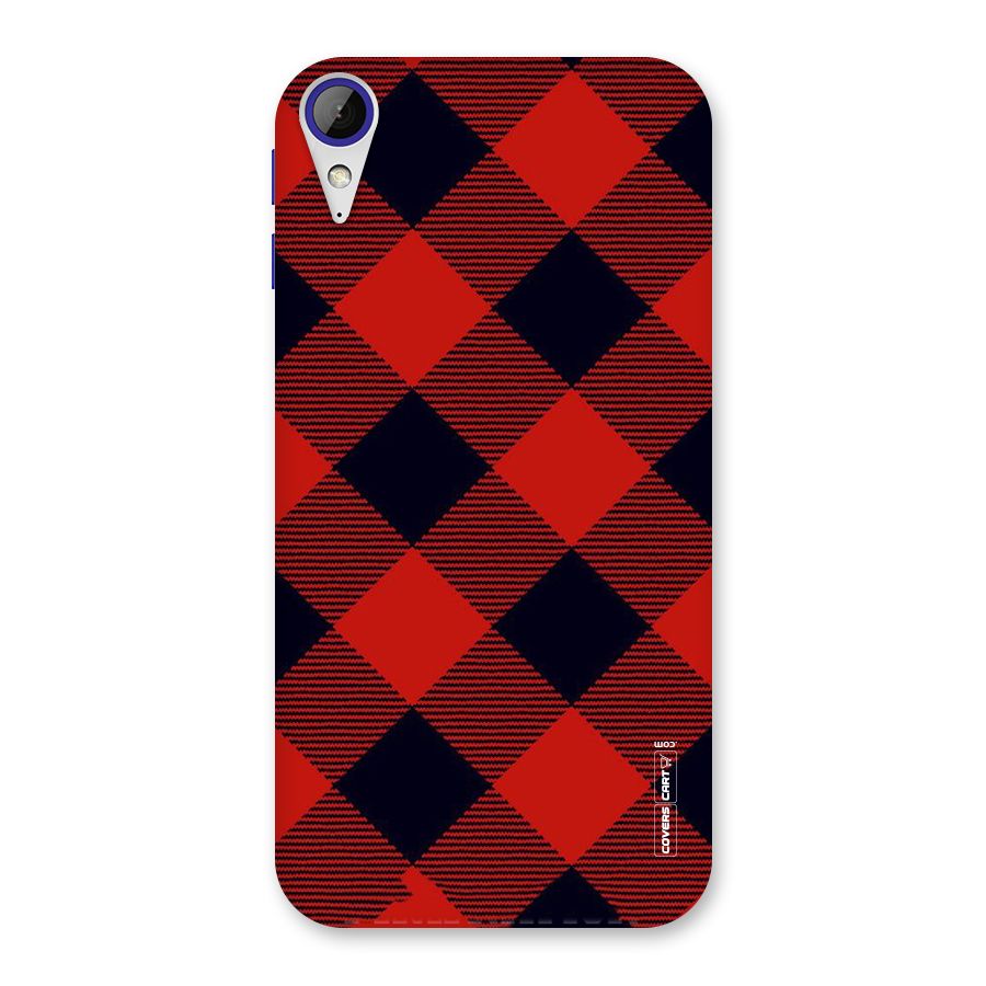 Red Diagonal Check Back Case for Desire 830