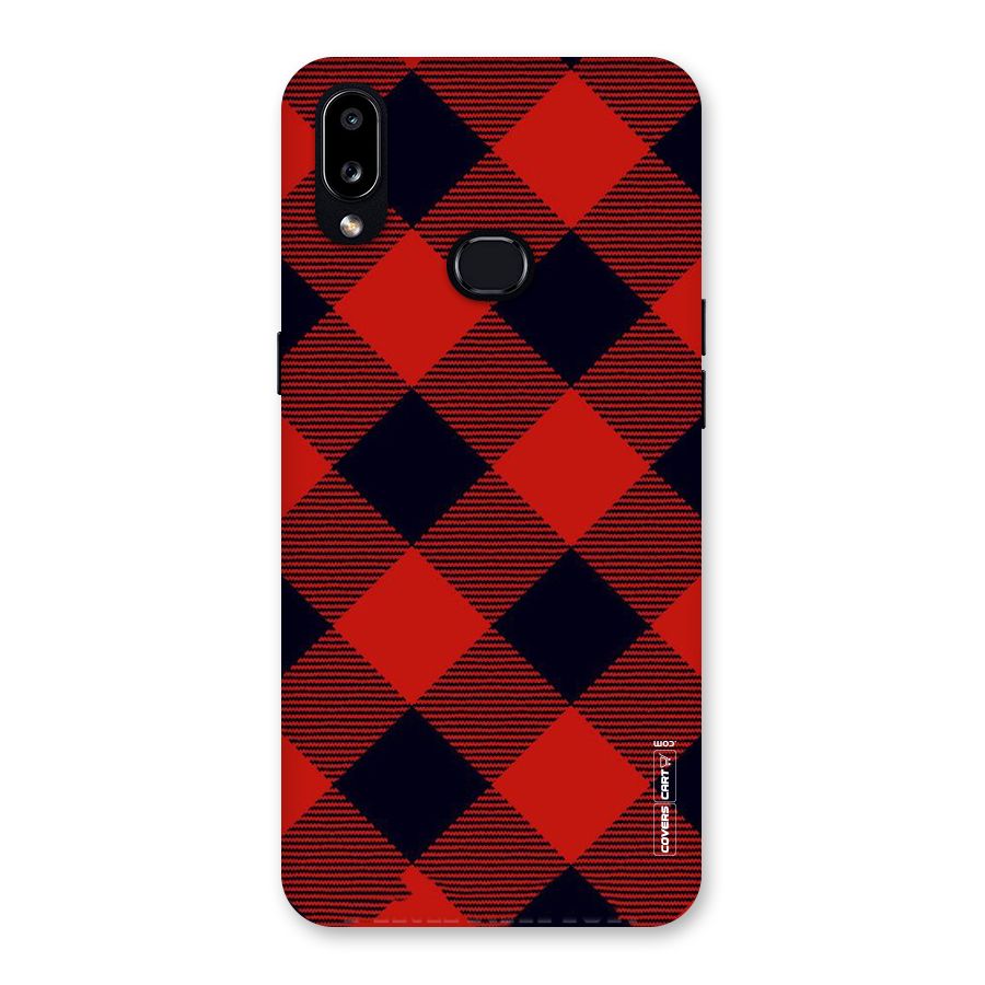 Red Diagonal Check Back Case for Galaxy A10s