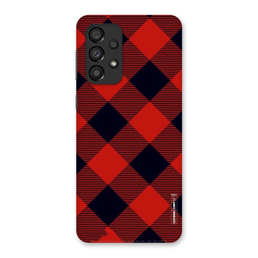 Red Diagonal Check Back Case for Galaxy A33 5G