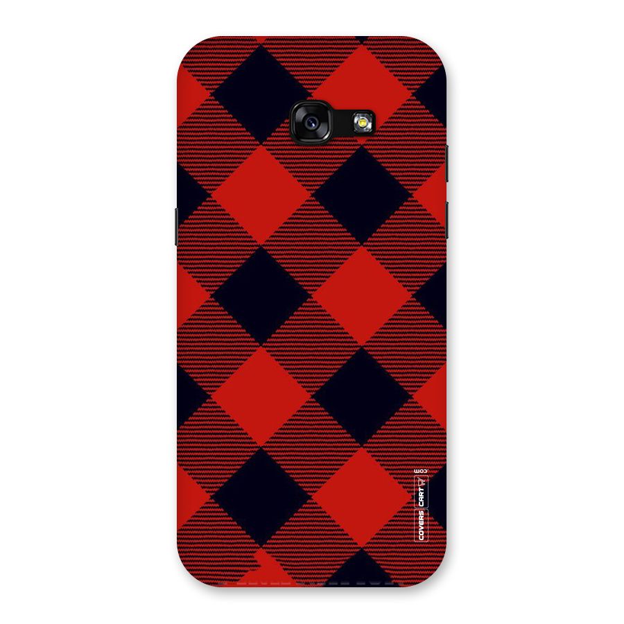 Red Diagonal Check Back Case for Galaxy A5 2017