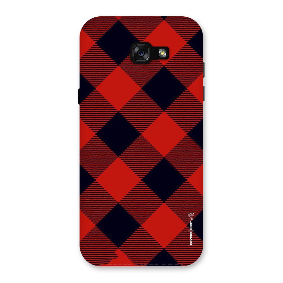 Red Diagonal Check Back Case for Galaxy A7 (2017)