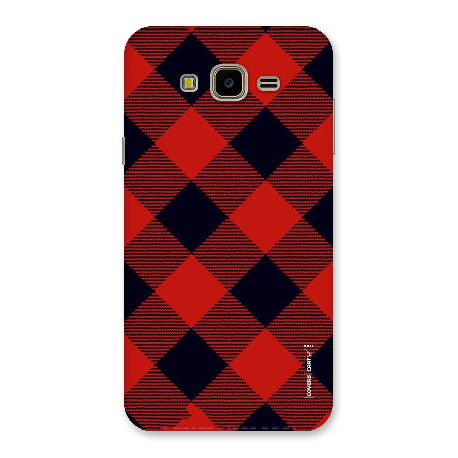 Red Diagonal Check Back Case for Galaxy J7 Nxt