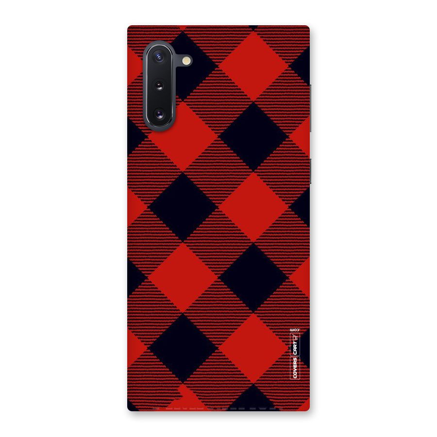 Red Diagonal Check Back Case for Galaxy Note 10