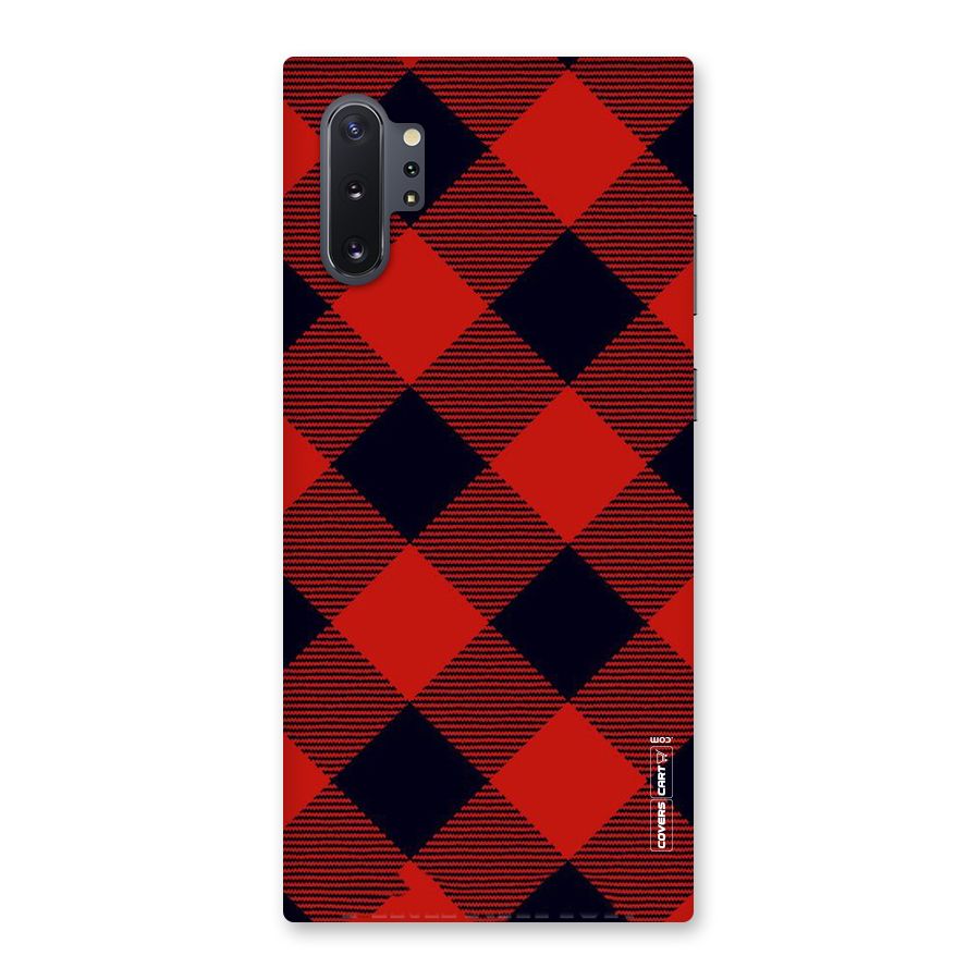 Red Diagonal Check Back Case for Galaxy Note 10 Plus