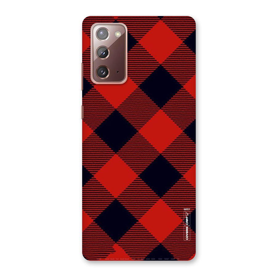 Red Diagonal Check Back Case for Galaxy Note 20