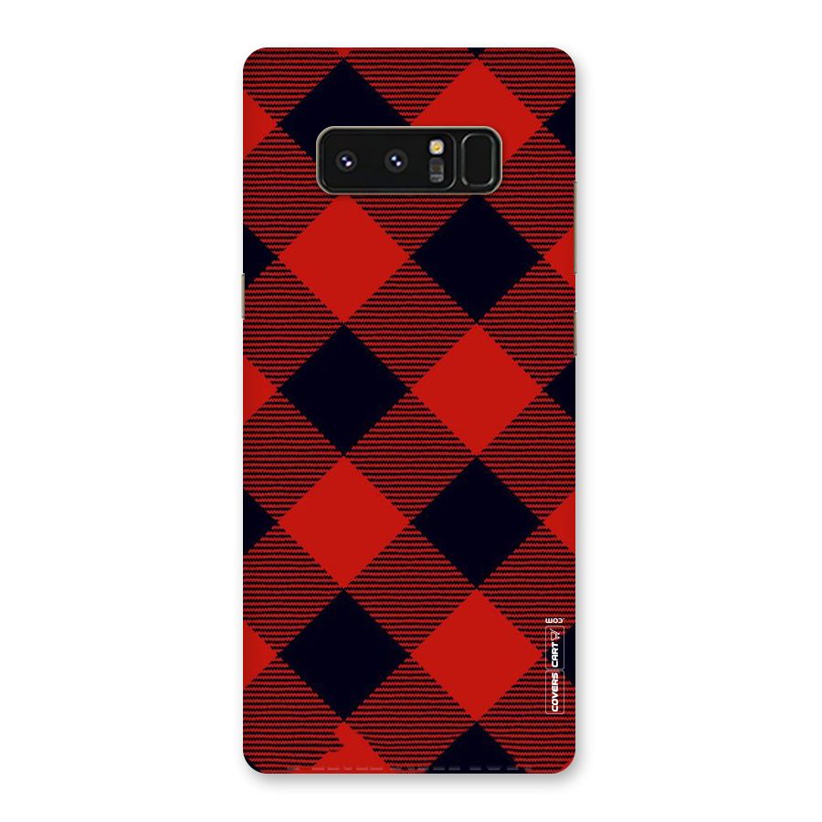Red Diagonal Check Back Case for Galaxy Note 8