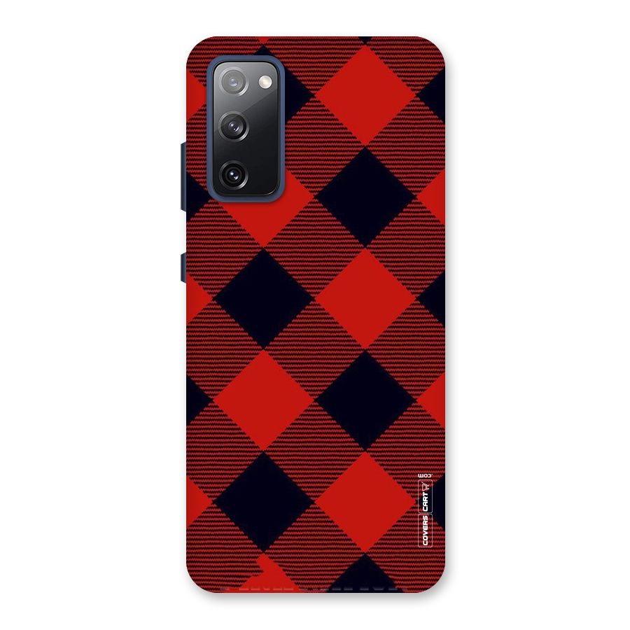 Red Diagonal Check Back Case for Galaxy S20 FE