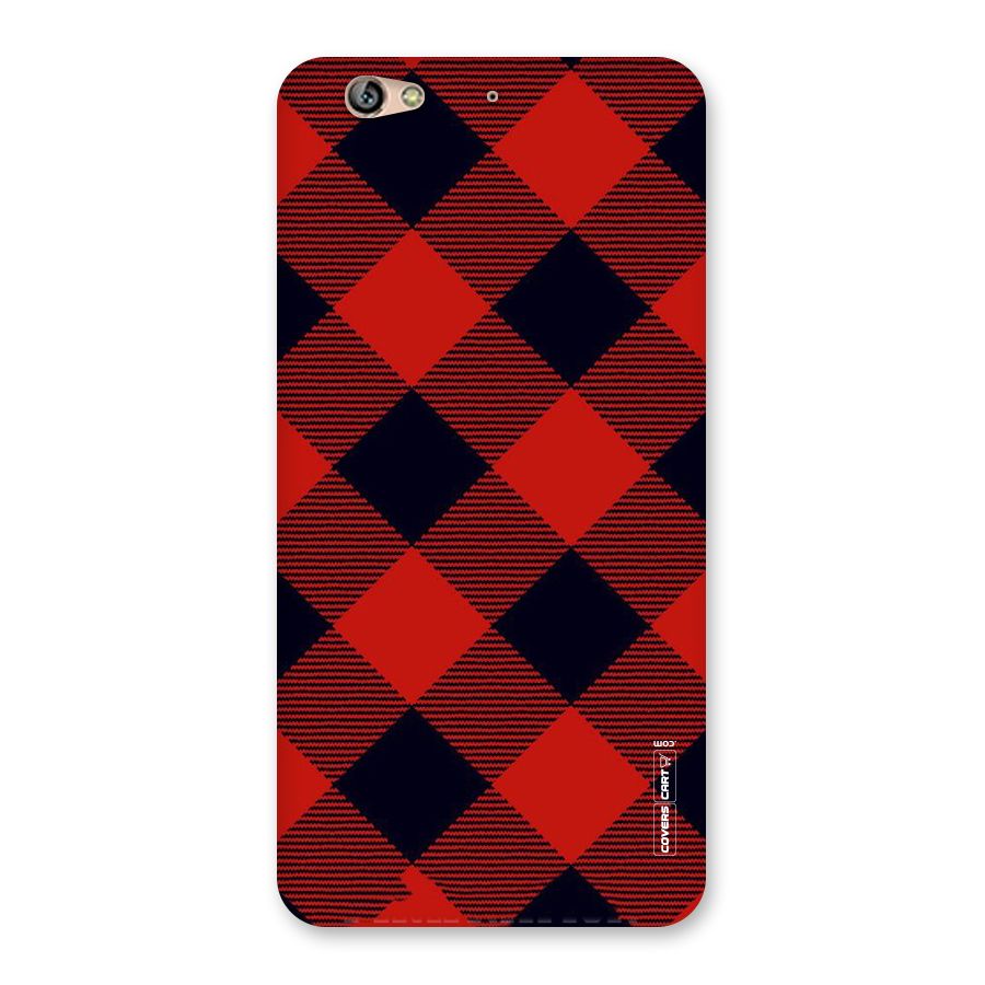 Red Diagonal Check Back Case for Gionee S6