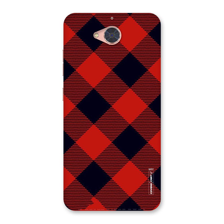 Red Diagonal Check Back Case for Gionee S6 Pro