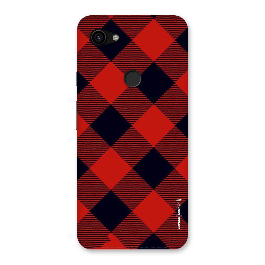Red Diagonal Check Back Case for Google Pixel 3a XL