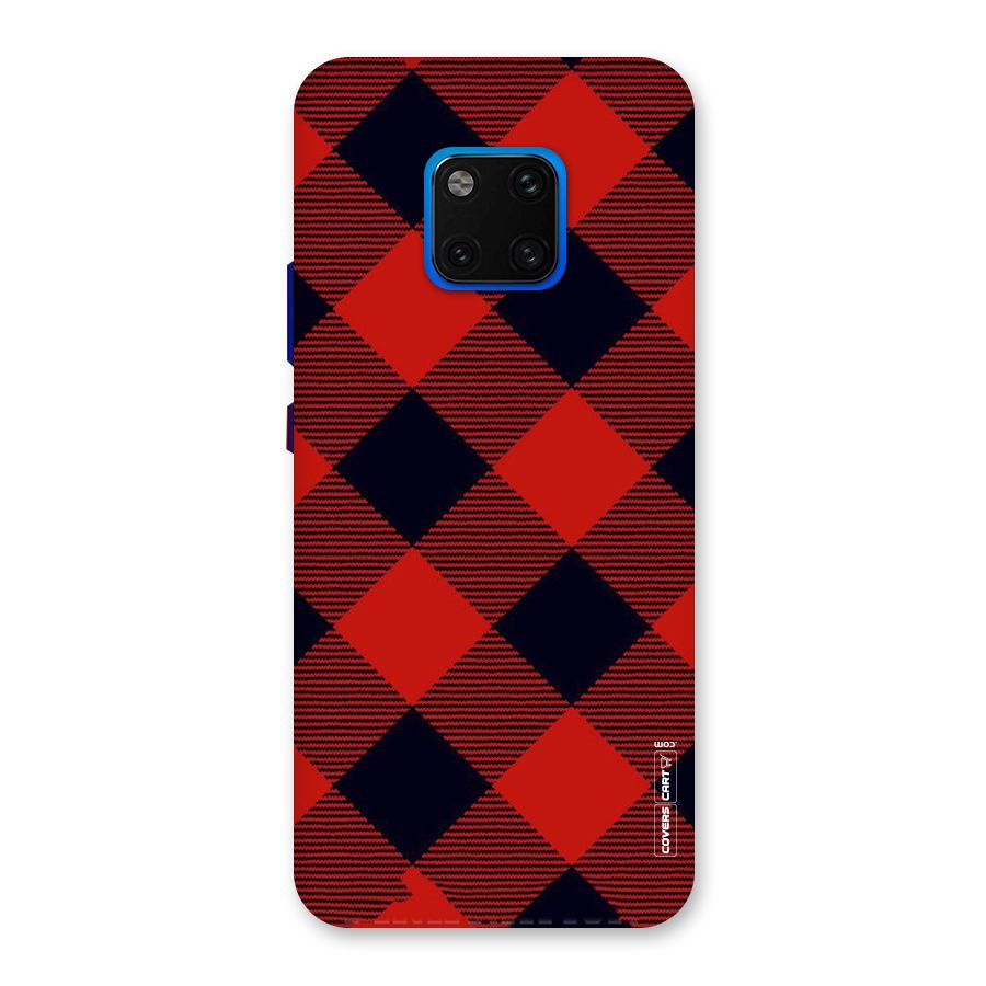 Red Diagonal Check Back Case for Huawei Mate 20 Pro