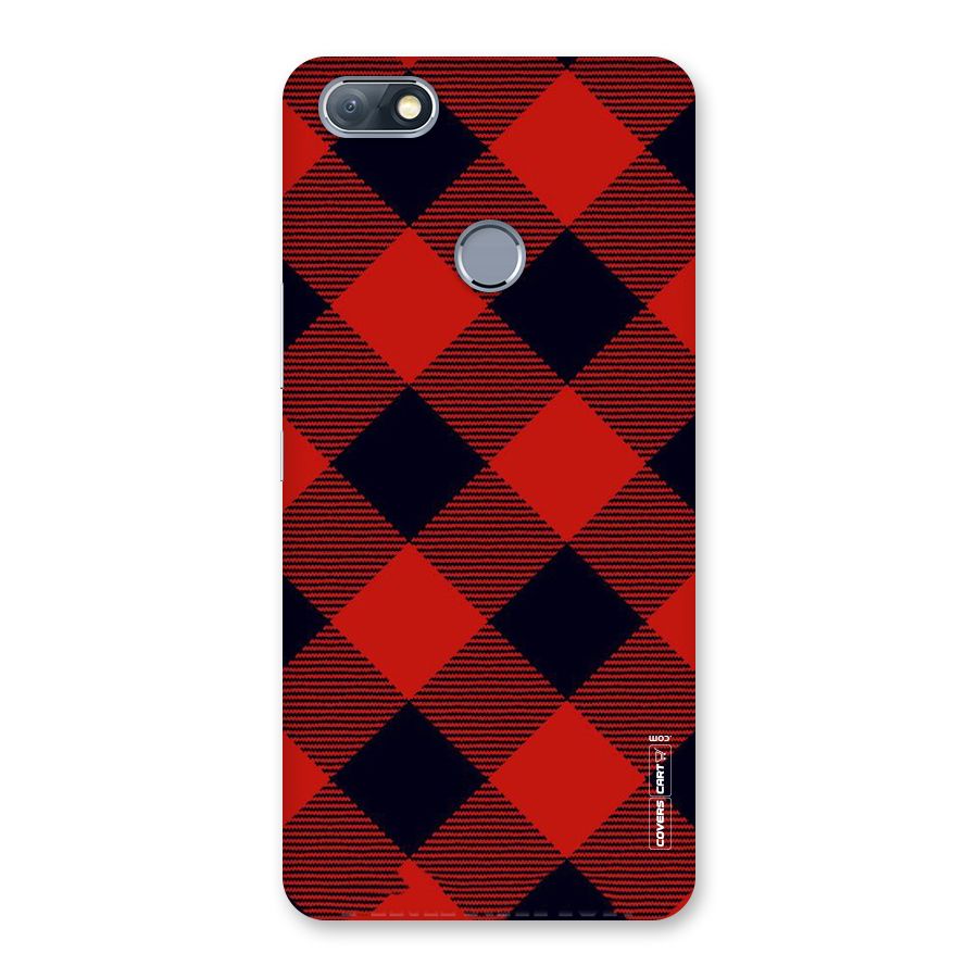 Red Diagonal Check Back Case for Infinix Note 5