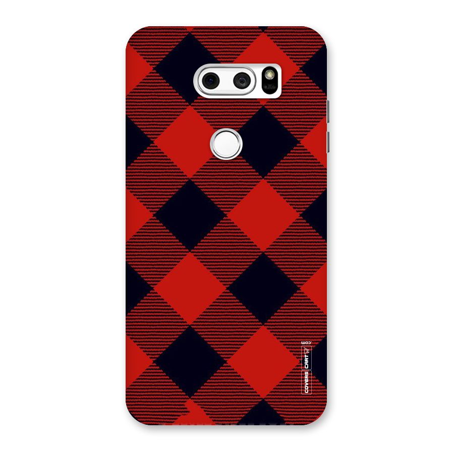 Red Diagonal Check Back Case for LG V30