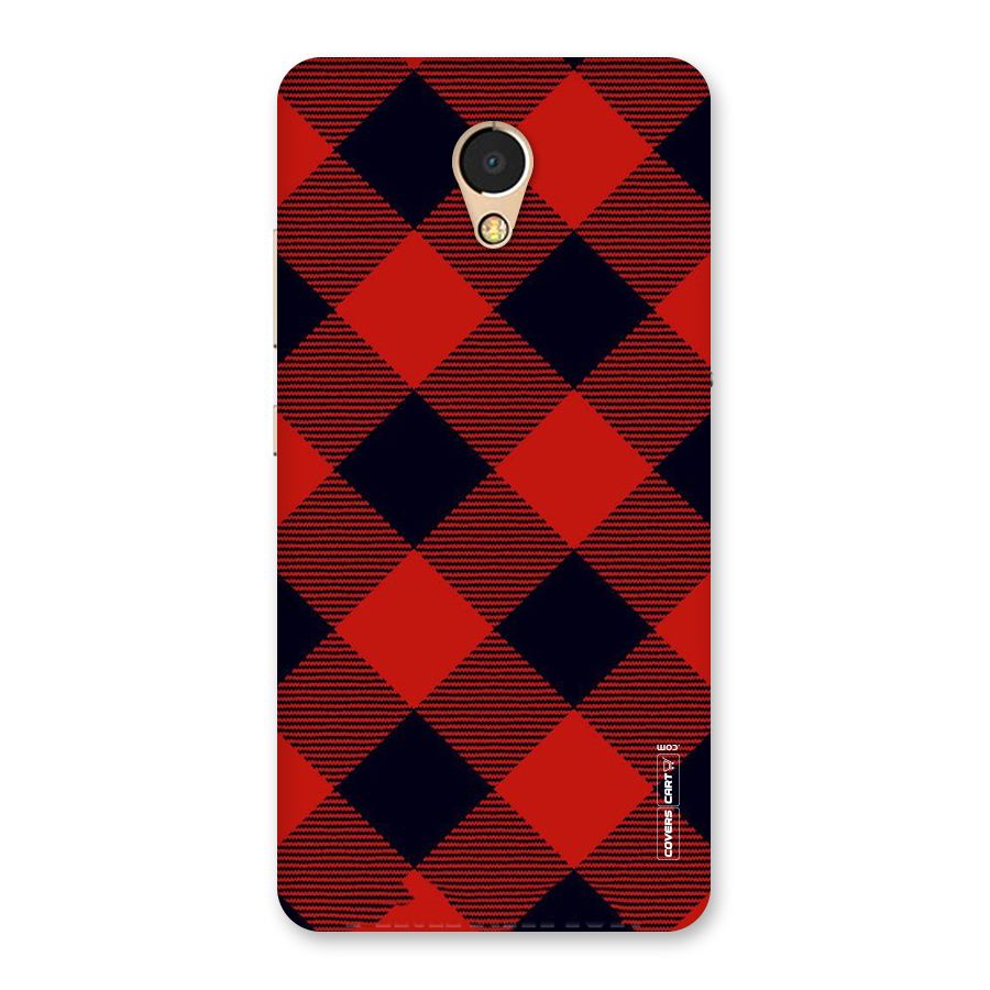 Red Diagonal Check Back Case for Lenovo P2