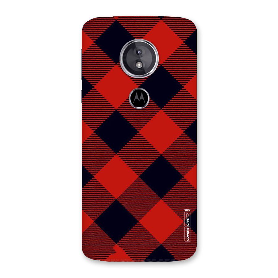 Red Diagonal Check Back Case for Moto E5
