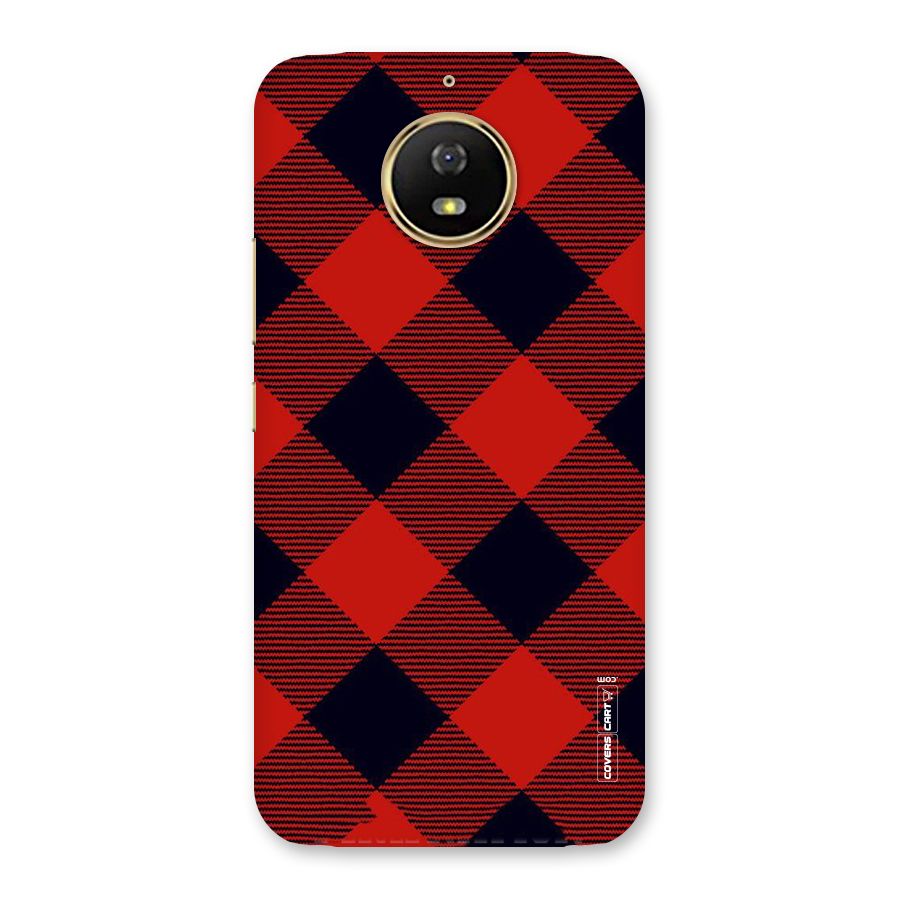Red Diagonal Check Back Case for Moto G5s
