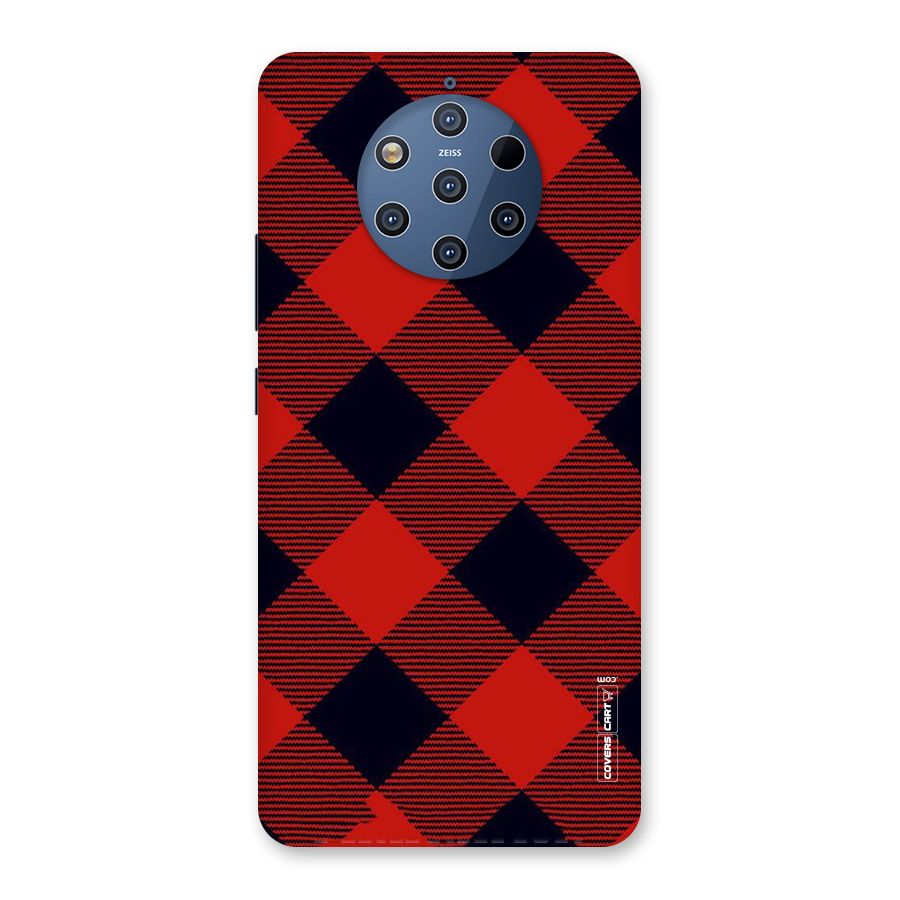 Red Diagonal Check Back Case for Nokia 9 PureView