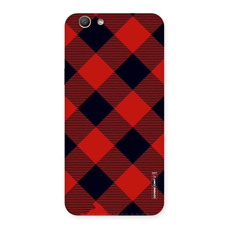 Red Diagonal Check Back Case for Oppo A59