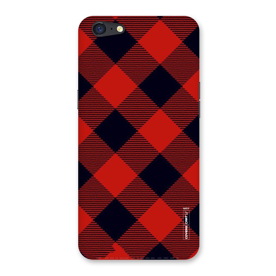 Red Diagonal Check Back Case for Oppo A71